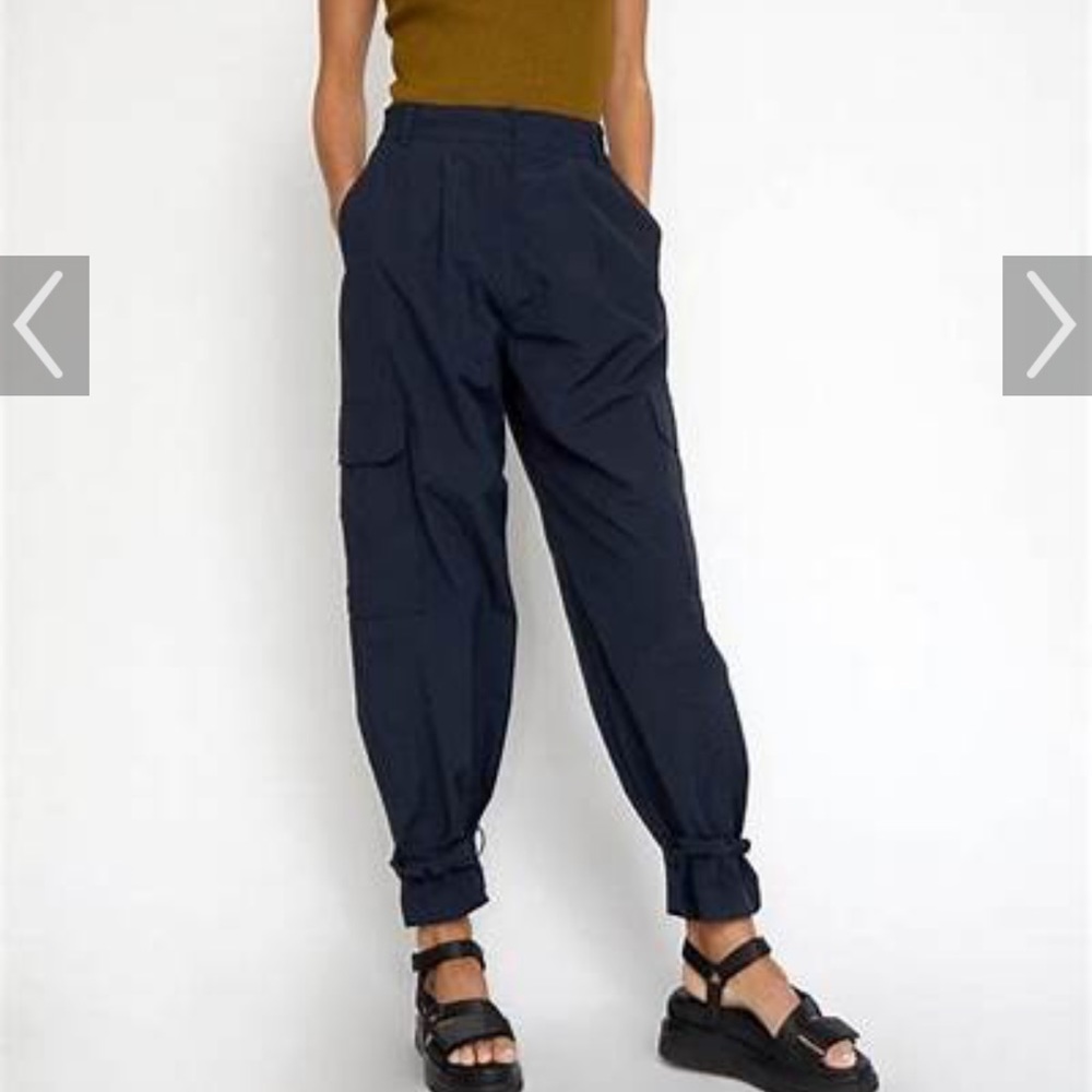 Mijeong Park Navy Cargo Pants, Size XS